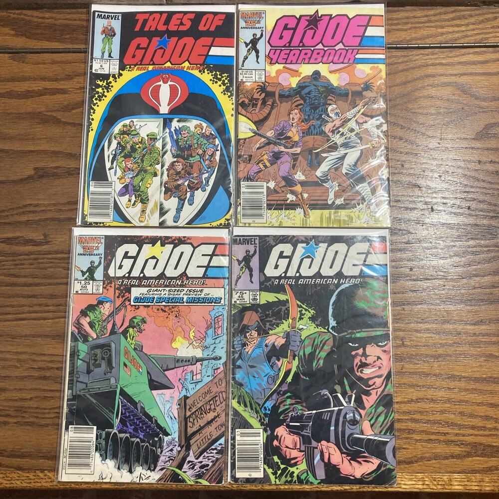 G.i.joe Comic Book Lot 4 Comics Newsstand Editions